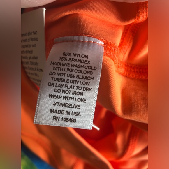 NWT Electric & Rose Bright Orange Creamsicle Leggings - Size S - Picture 4 of 4